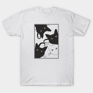 Cats Are Watching (black print) T-Shirt